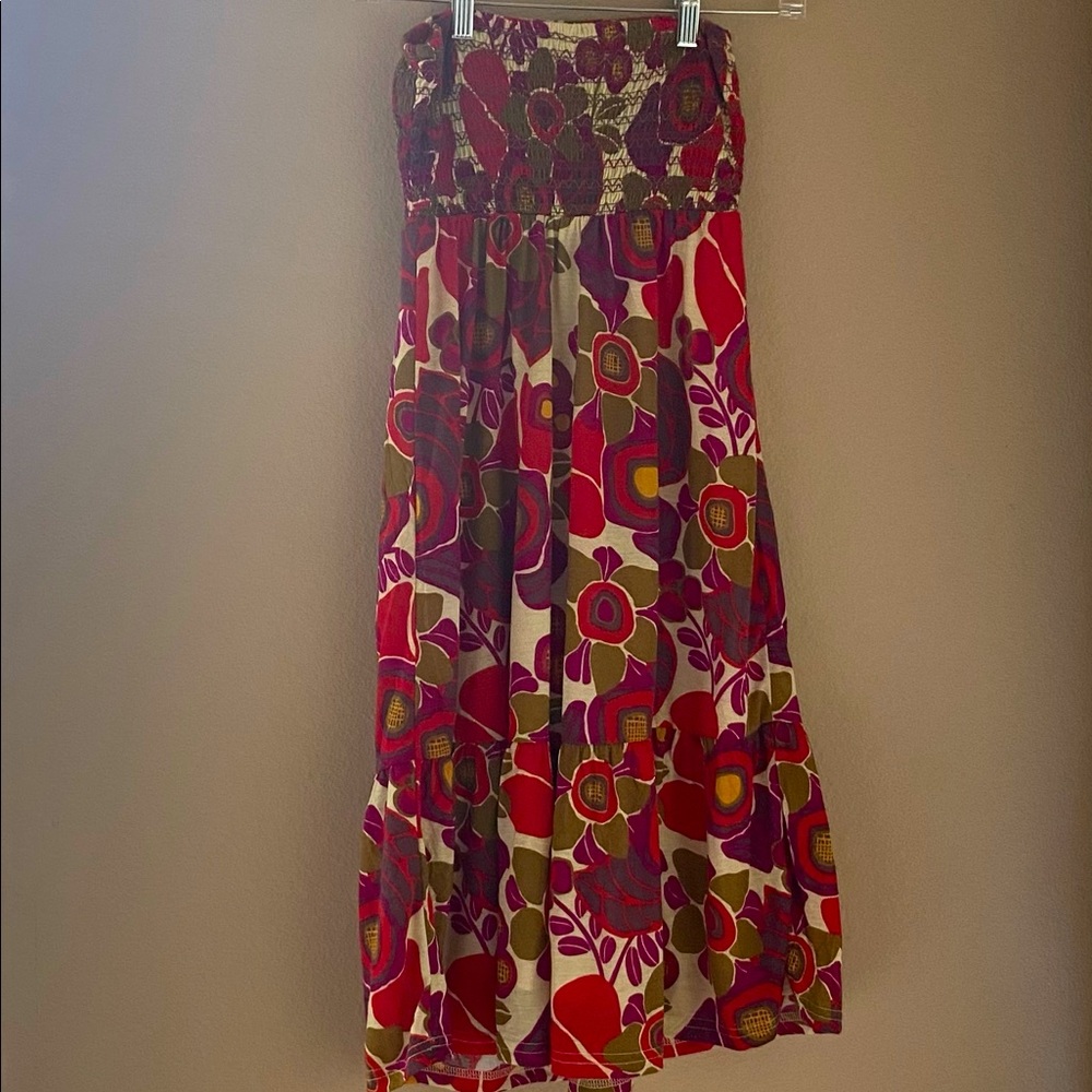 Fossil floral strapless dress